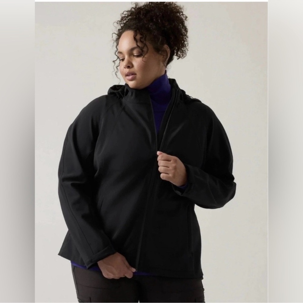 NWT-Athleta Black Glacier Softshell Jacket, Size 3X